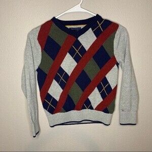 Tommy Hilfiger pullover V neck sweater boy’s size small 6/7